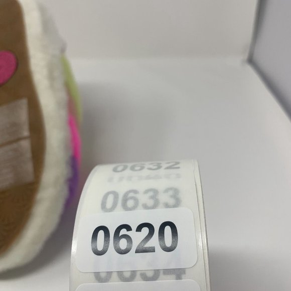 UGG Fluff Yeah 1097169 Slide Slippers Womens 8 White Multi Striped Slip On S0620 - Picture 9 of 9